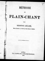 Cover of: Méthode de plain-chant