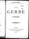 Cover of: Une gerbe