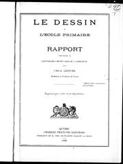 Cover of: Le dessin à l'école primaire by Chs-A Lefèvre