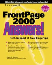 Cover of: FrontPage 2000 Answers! by Alexis Gutzman