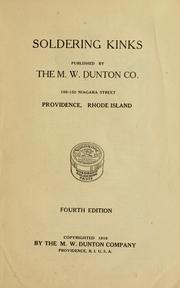 Soldering kinks .. by Dunton, M. W., Company, Providence.