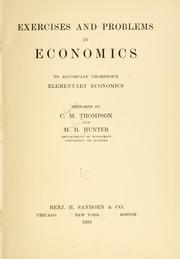 Cover of: Exercises and problems in economics to accompany Thompson's Elementary economics