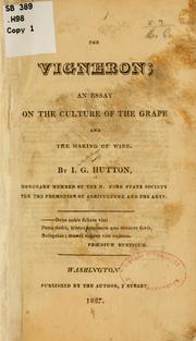 Cover of: vigneron | Isaac G. Hutton