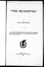 Cover of: "The Beckwiths" by Paul Beckwith