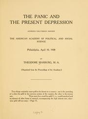Cover of: The panic and the present depression by Marburg, Theodore
