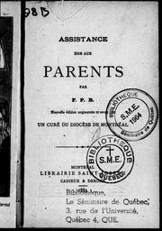 Cover of: Assistance due aux parents