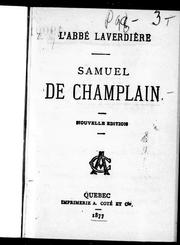 Cover of: Samuel de Champlain by Charles-Honoré Laverdière