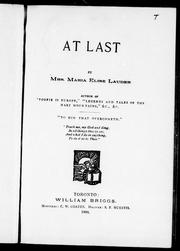 Cover of: At last by by Maria Elise Lauder.