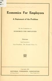 Cover of: Economics for employees: a statement of the problem