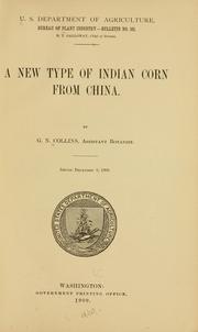 Cover of: A new type of Indian corn from China.