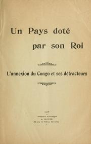 Cover of: Un pays doté par son Roi