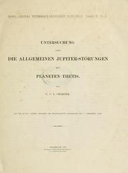 Cover of: Untersuchung über die allgemeinen Jupiter-Störungen des Planeten Thetis. by Carl Vilhelm Ludvig Charlier
