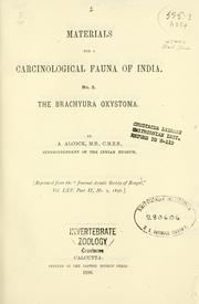 Cover of: Materials for a carcinological fauna of India, no. 1-2...