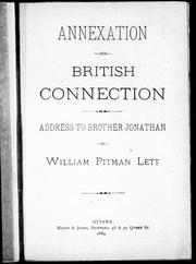 Cover of: Annexation and British connection: address to Brother Jonathan