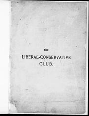 Cover of: The Liberal-Conservative Club by 