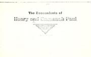 Cover of: Descendants of Henry and Susannah Paul.