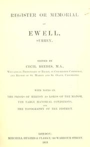 Register or memorial of Ewell, Surrey by Ewell, Eng. (Parish)