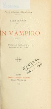 Cover of: Un vampiro