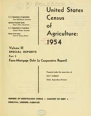 Cover of: United States census of agriculture: 1954 by United States. Bureau of the Census