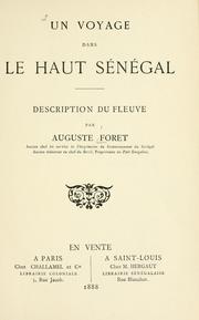 Cover of: voyage dans le haut Sénégal: description du fleuve