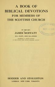 Cover of: A book of Biblical devotions for members of the Scottish Church