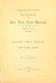 Cover of: Shade tree pests in New York state. by Felt, Ephraim Porter