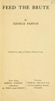 Cover of: Feed the brute | George Paston