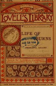 Cover of: Life of Burns by John Campbell Shairp