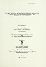 Upwards migration of iron and phosphorus compounds in anoxic sediments from a mesotrophic lake on the precambrian shield by G. K. Nurnberg