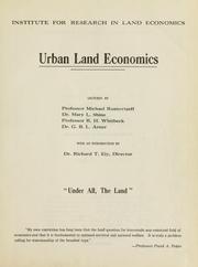 Cover of: Urban land economics