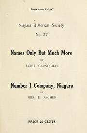 Cover of: Names only but much more