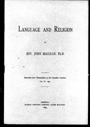 Language and religion by Maclean, John