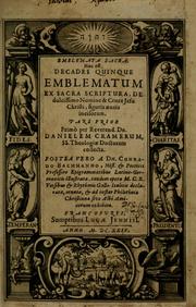 Cover of: Emblemata sacra by Daniel Cramer