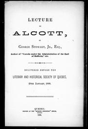 Cover of: Lecture on Alcott