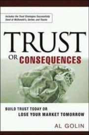 Cover of: Trust or Consequences by Al Golin, Al Golin