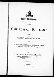 Cover of: The bishops of the Church of England in Canada and Newfoundland by by Charles H. Mockridge.
