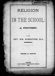 Cover of: Religion in the school: a protest