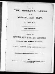 Cover of: The Muskoka lakes and the Georgian Bay