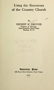 Cover of: Using the resources of the country church