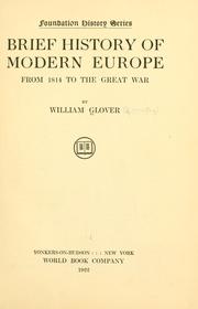 Cover of: ... Brief history of modern Europe, from 1814 to the great war