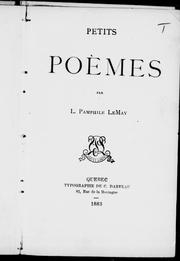 Cover of: Petits poémes by Pamphile Lemay