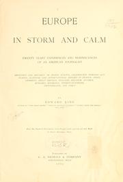 Cover of: Europe in storm and calm. | King, Edward