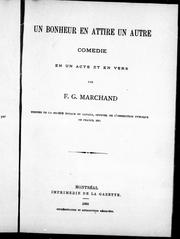 Cover of: Un bonheur en attire un autre by F.-G Marchand
