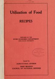 Cover of: Utilization of food by Ohio. State University, Columbus. Dept. of home economics.