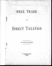 Free trade and direct taxation by David McLaws