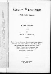 Cover of: Early Mackinac: "the fairy island" : a sketch
