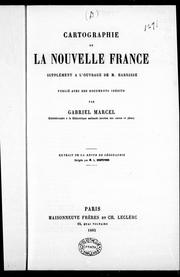 Cover of: Cartographie de la Nouvelle France: supplément à l'ouvrage de M. Harisse