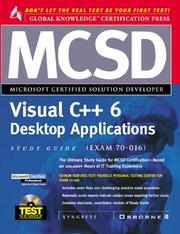 Cover of: MCSD Visual C++ Desktop Applications Study Guide by Syngress Media
