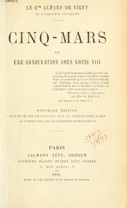Cover of: Cinq-Mars by Alfred de Vigny