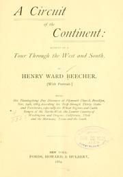 Cover of: A circuit of the continent: account of a tour through the West and South.
